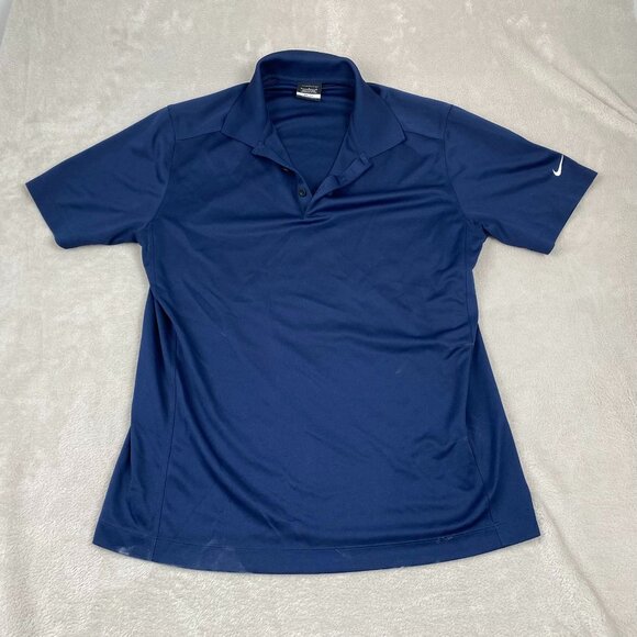 Nike Golf Men's Dri-Fit Polo Shirt Large Blue Short Sleeve Performance Activewea - Picture 14 of 14
